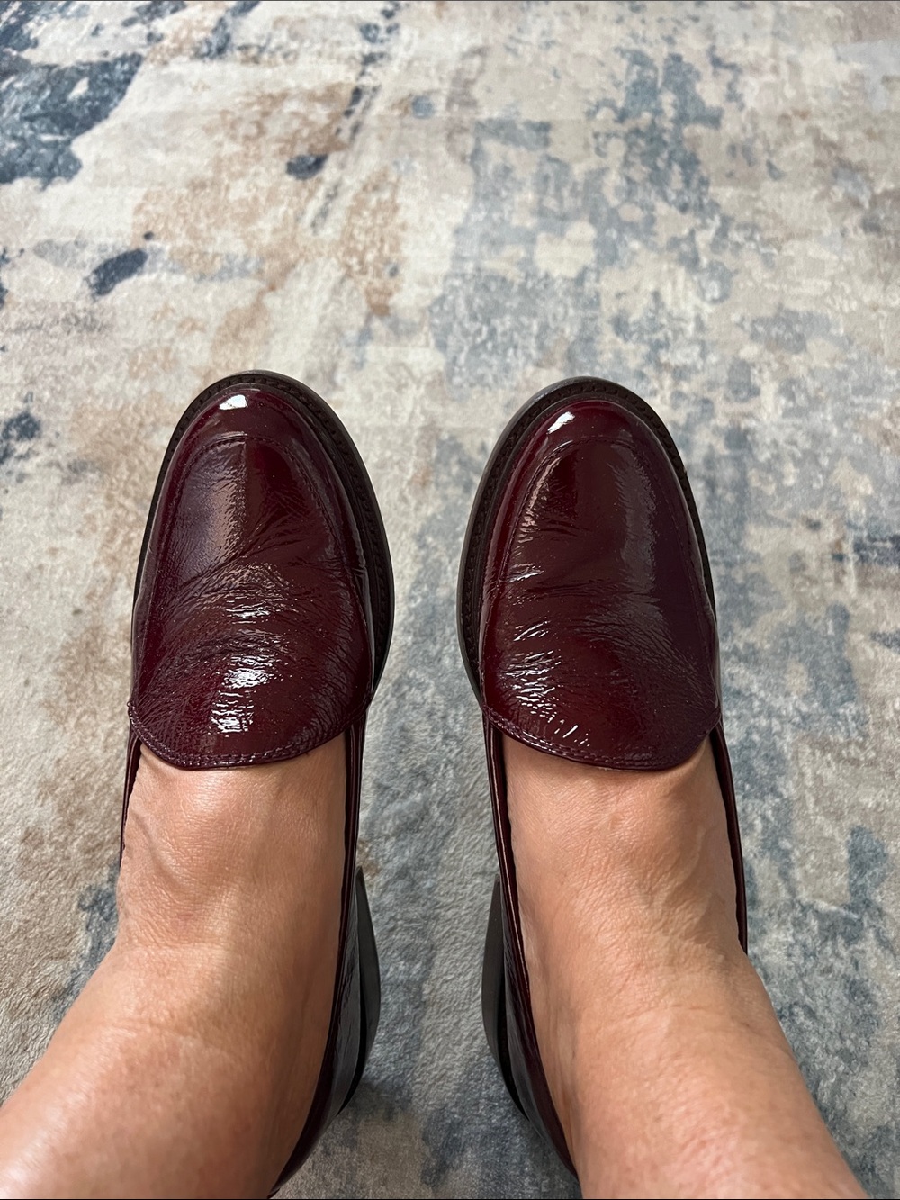 Sofft Women's Patent Leather Loafers in Wine